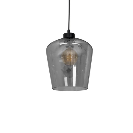 Lampa wisząca SANTIAGO 1xE27 Klosz Przydymione Szkło MLP6606 Metal + Szkło