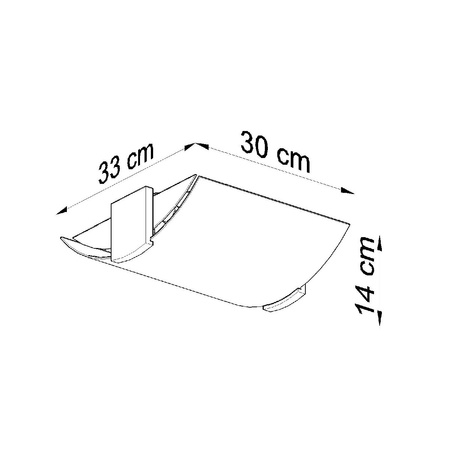 Lampa Sufitowa Kinkiet 2x E27 Prostokątna Brązowa Biała Nowoczesna Emilio Sollux