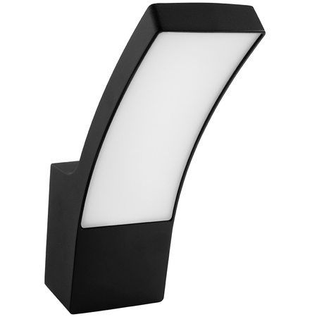 Lampa Elewacyjna LED Zewnętrzna Ścienna Czarna Kinkiet Ogrodowy 10W 4000K IP54 LOGIA LUMILED