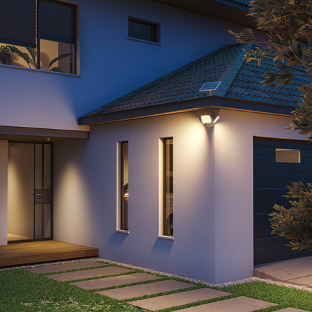 Lampa Solarna Naświetlacz Solarny 24.5W 4000lm 3000K Ciepła IP65 Biały z Czujnikiem Ruchu UltraEfficient Zyren Philips