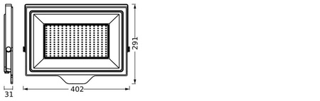 Naświetlacz LED Reflektor Zewnętrzny 200W 20000lm 4000K 110° Czarny IP65 Essentials Floodlights Osram
