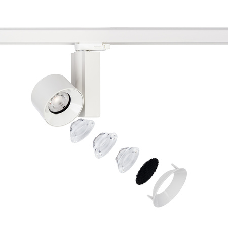 Reflektor Szynowy Lampa do Szynoprzewodów 3-fazowy LED 20W 1600lm 4000K Neutralna Biały CTLS NEA 8756 Nowodvorski