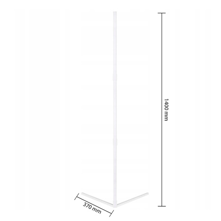 Lampa Stojąca Narożna Podłogowa BIała 20W RGB Zmiana Kolorów Pilot