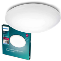 Lampa Sufitowa Plafon Natynkowy LED 24W 2700lm 4000K Biała Suede Philips