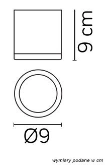 Lampa Ogrodowa Zewnętrzna Sufitowa SPOT LED Adela Midi M1455 DG GU10 Su-Ma