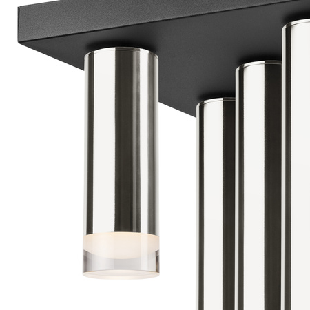 Lampa Sufitowa DIEGO 5xE27 Czarna Chrom LM-5.124/A Lamkur