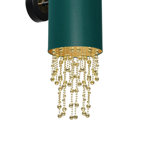 Lampa Ścienna Kinkiet ALMERIA Zielona Złota 1xE27 Milagro