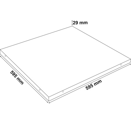 Panel Plafon LED Kwadrat Natynkowy 60x60cm 40W 4000K Neutralny Domino Biały