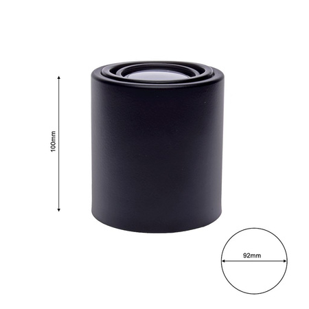 Lampa Oprawa Sufitowa TUBO Czarna 1xGU10 LED Milagro