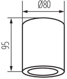 Oprawa natynkowa halogenowa SPOT TUBA okrągła SANI GU10 czarna IP44 Kanlux