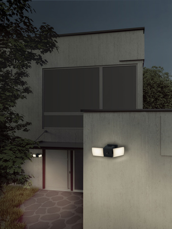 Kinkiet Ogrodowy Lampa Elewacyjna Zewnętrzna LED z Czujnikiem Ruchu i Zmierzchu 5W 535lm 3000K Ciepła Ściemnialna Szary IP54 Endura Osram