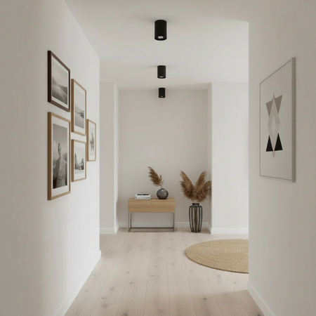 Oprawa Natynkowa HALOGENOWA Spot Tuba Ruchoma GU10 Okrągła Czarna 84mm AMAT-M LUMILED