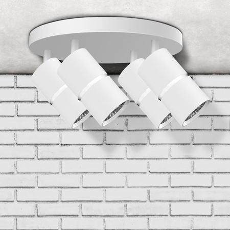 Plafon Regulowany 4x GU10 Biała Srebrna BAMBOO Sanico Goldlux