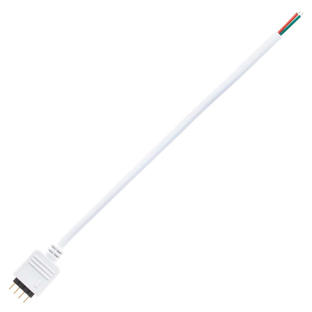 Złączka męska do taśmy LED RGB GOLDPIN 4PIN z przewodem 10mm