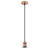 Lampa Wisząca Oprawa E27 Metalowy klosz wiśniowy VT-7555 V-TAC
