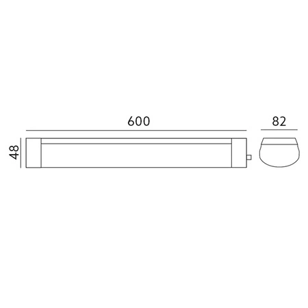 Lampa LED Oprawa Liniowa Hermetyczna 18W 1800lm IP65 60cm Neutralna 4000K