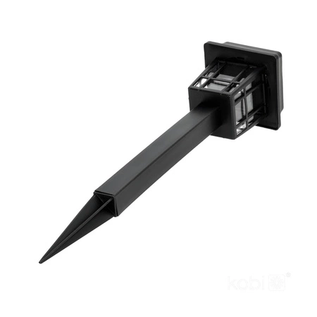 Lampa Solarna Ogrodowa Słupek Zewnętrzny Stojący LED 6500K Zimna IP44 Czarny Fusion Kobi