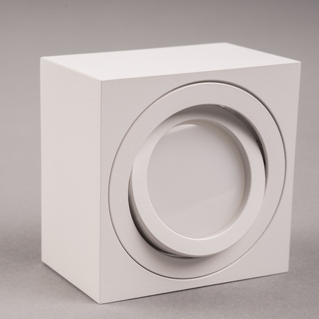 Oprawa Natynkowa HALOGENOWA Tuba Spot Ruchoma Kwadratowa Biała 50mm + Wkład LED 7W 3000K AMAT-S LUMILED