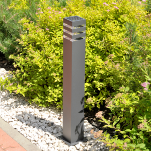 SŁUPEK ogrodowy lampa oprawa stojąca LED E27 TEKSAS grafit 74cm GOLDLUX (Polux)