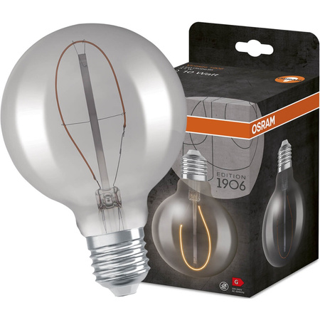 Żarówka Dekoracyjna LED E27 G95 3,4W = 10W 100lm 1800K Ciepła 320° Filament Ściemnialna OSRAM Vintage 1906