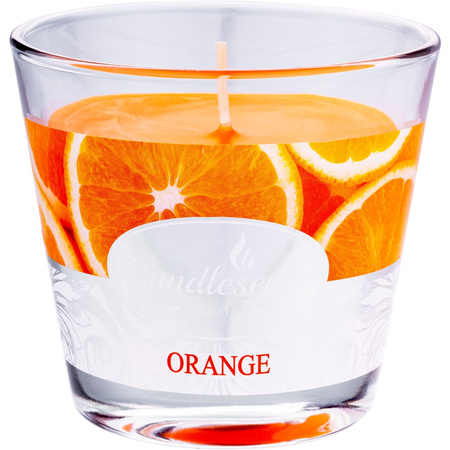 Świeca zapachowa dekoracyjna w szkle Pomarańcza