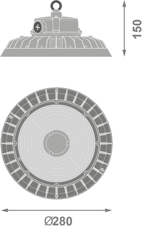 Lampa LED Oprawa Przemysłowa 200W 30000lm 6500K Zimna Czarny IP65 IK08 High Bay E Ledvance
