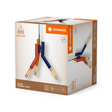 Lampa Sufitowa Wisząca Dekoracyjna E27 Wielokolorowy Decor Ledvance