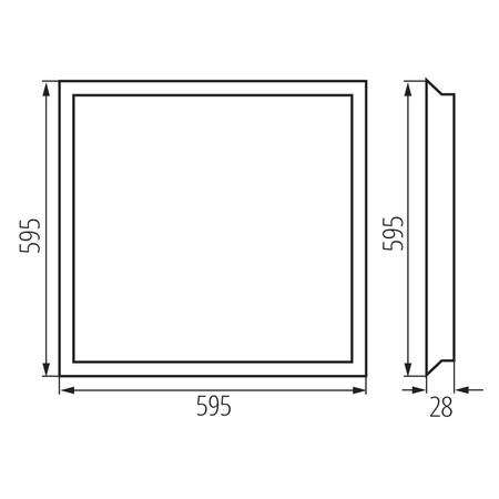 Panel LED Plafon Biurowy 60x60 40W 3800lm 4000K Neutralna CRI97 90° UGR19 Podtynkowy Kwadratowy Biały BLINGO KANLUX