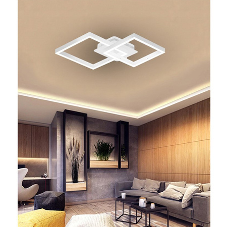 Lampa Sufitowa Żyrandol LED 70W CCT GALAXIS HERKULES Biały + Pilot Sterujący