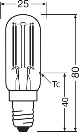 Żarówka LED T25 Tubularna E14 4.9W = 55W 730lm 4000K Neutralna 300° SPECIAL Osram