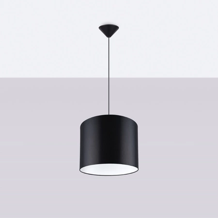 Lampa Sufitowa Wisząca Zwis E27 Żyrandol Owalna Czarna Minimalistyczna Nova Sollux