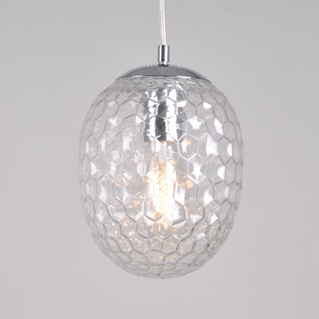 Lampa wisząca sufitowa LORA WHITE transparentna 1x E27 GOLDLUX (Polux)