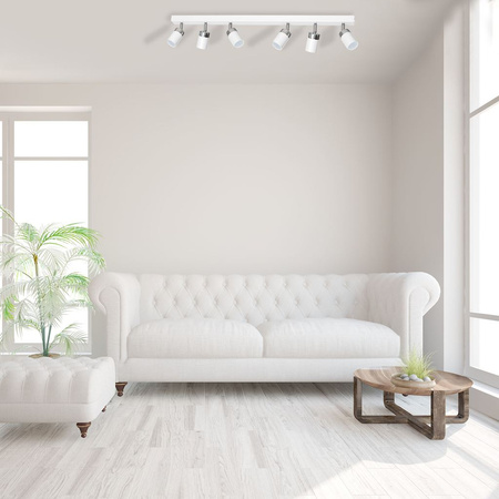 Lampa sufitowa JOKER BIAŁY ZŁOTY 6x GU10 MILAGRO Metal styl nowoczesny