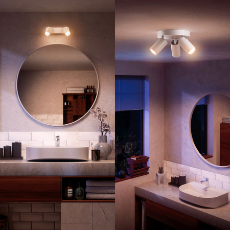 Lampa Ścienna Kinkiet GU10 IP44 Biała Kosipo Philips