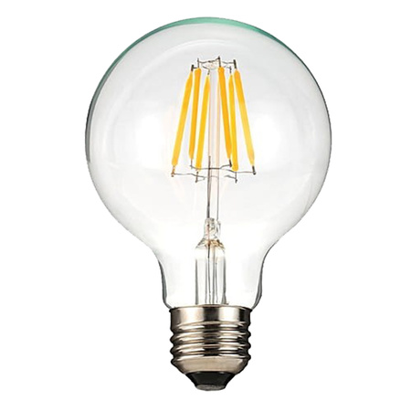 Żarówka LED E27 G95 6W=60W 580lm 4000K Biała Neutralna 360° Filament