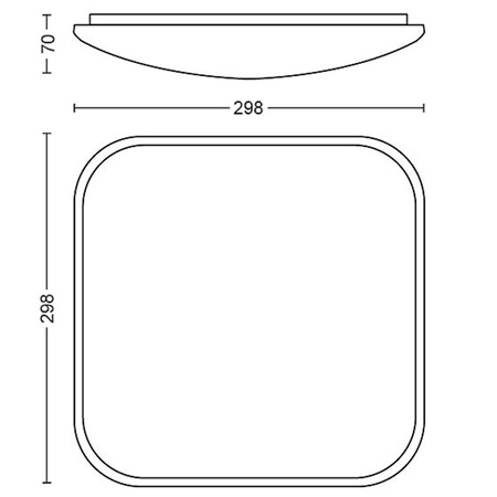 Plafon LED Lampa Sufitowa Natynkowa 18W 4000K Biała 30cm PHILIPS CAVANAL 40K SQ