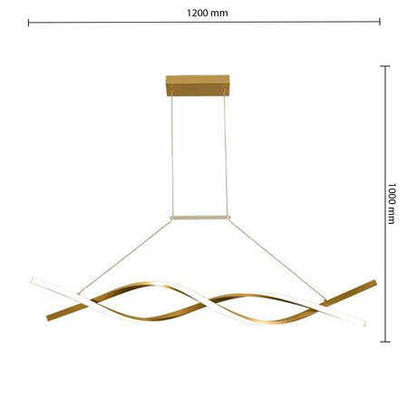 Lampa LED Sufitowa Oprawa Wisząca 33W 2150lm 4000K Neutralna Złota Kono Masterled