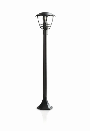 Lampa Ogrodowa Zewnętrzna SŁUPEK 99.5cm LATARNIA E27 IP44 Czarna Creek Philips