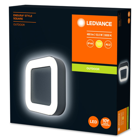 Kinkiet ścienny lampa elewacyjna oprawa zewnętrzna 13W 480lm 3000K Endura Style Kwadrat LEDVANCE