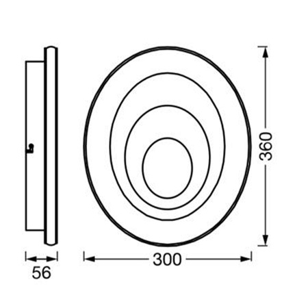 Lampa Sufitowa Plafon LED Oprawa Oświetleniowa 27W 36cm Ozdobna Okrągła Biała LEDVANCE