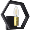 Kinkiet Ścienny Lampa Oprawa Natynkowa E14 Czarny Złoty Honey Sanico Goldlux