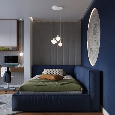 Lampa Sufitowa Wisząca Zwis 3x G9 Kulista Biała Nowoczesna Hyperion Sollux