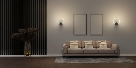 Lampa LED Ścienna Sufitowa Kinkiet Oprawa Natynkowa 10W 800lm CCT Dekoracyjna Szary Czarny Aura Ledvance