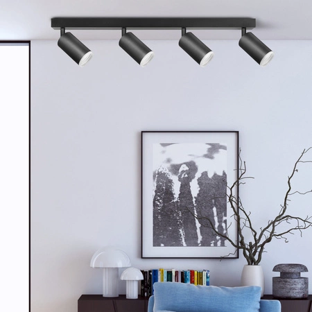 Oprawa Ścienno-Sufitowa Reflektor Punktowy 4x GU10 Czarna LONDON Sanico Goldlux