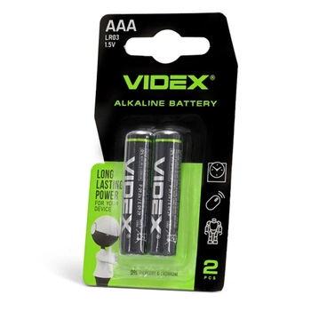 Baterie Alkaliczne Zestaw AAA 1.5V 1200mAh AAA 2szt. VIDEX