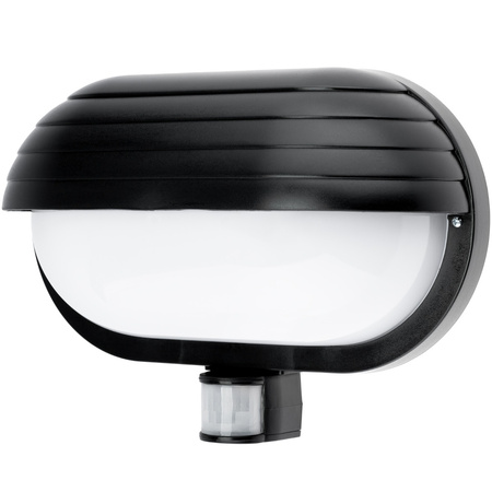 Lampa Ogrodowa Kinkiet Elewacyjny FRODA E27 IP44 z Czujnikiem PIR Czarna