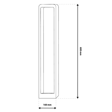 Lampa Ogrodowa Słupek Zewnętrzny Stojący LED 10W ERICA 60cm LUMILED