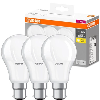 3PAK Żarówka LED B22d A60 8,5W = 60W 806lm 2700K Ciepła 360° OSRAM