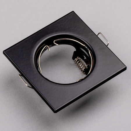 Oprawa HALOGENOWA Podtynkowa Stała Kwadrat PAVO Czarna Blacha MR16 GU10