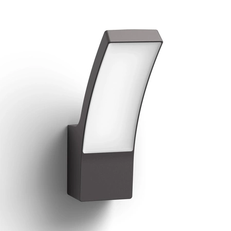 Kinkiet Ogrodowy Lampa Elewacyjna Zewnętrzna LED 12W 1100lm 2700K IP44 Antracyt Splay Philips